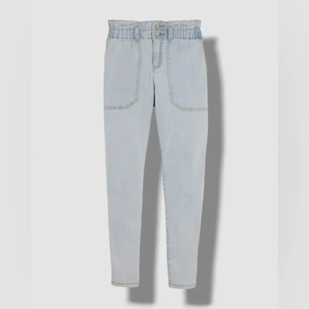 NWT Blank NYC Girls Encore Paperbag Waist Jeans Blue Size 14 Women’s Small (4-6)